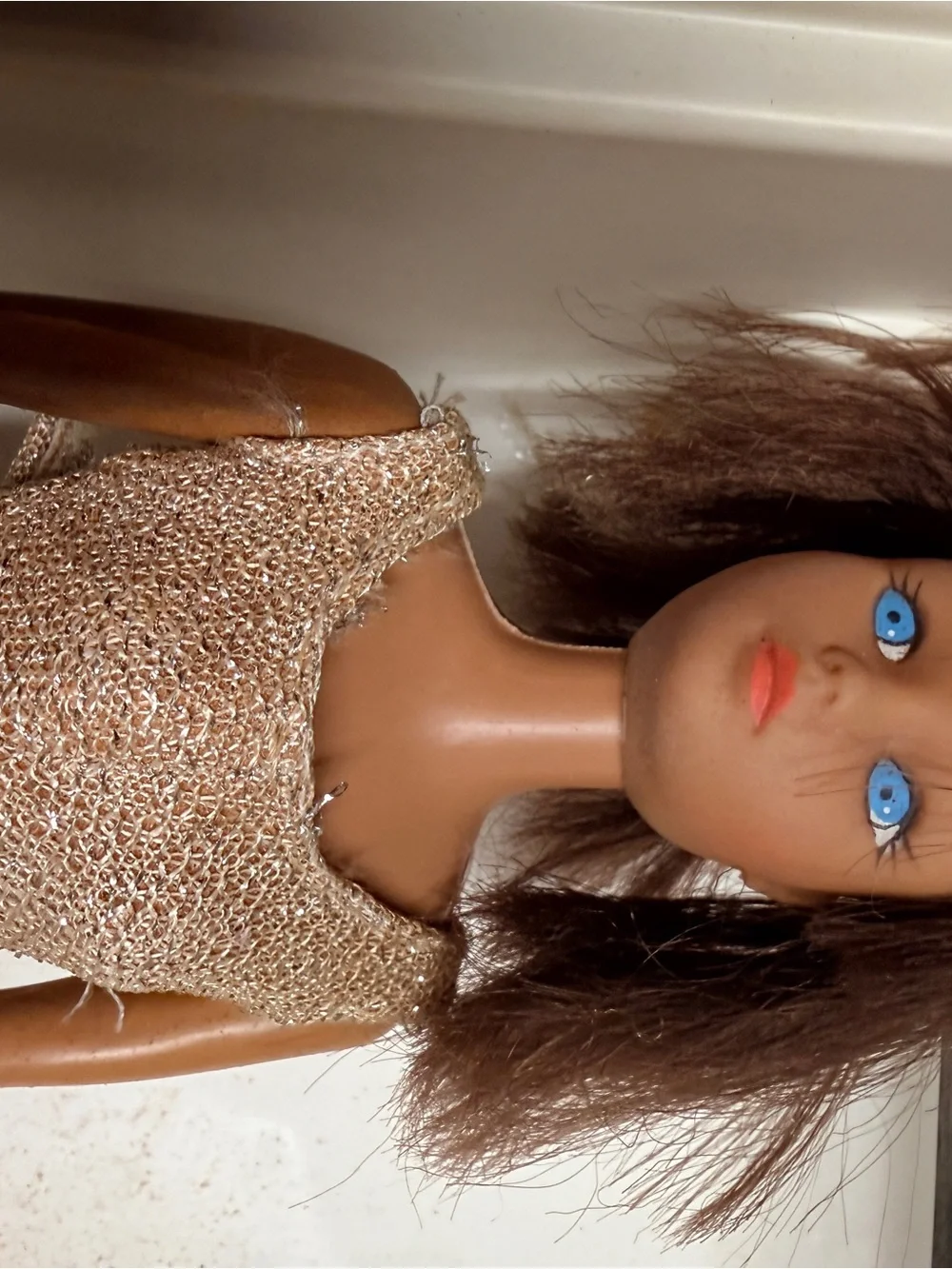 Vintage Barbie Travel Trunk with Barbie Dolls & Ken Head